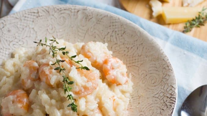 Risoto de coco com camarão - Imagem Ilustrativa